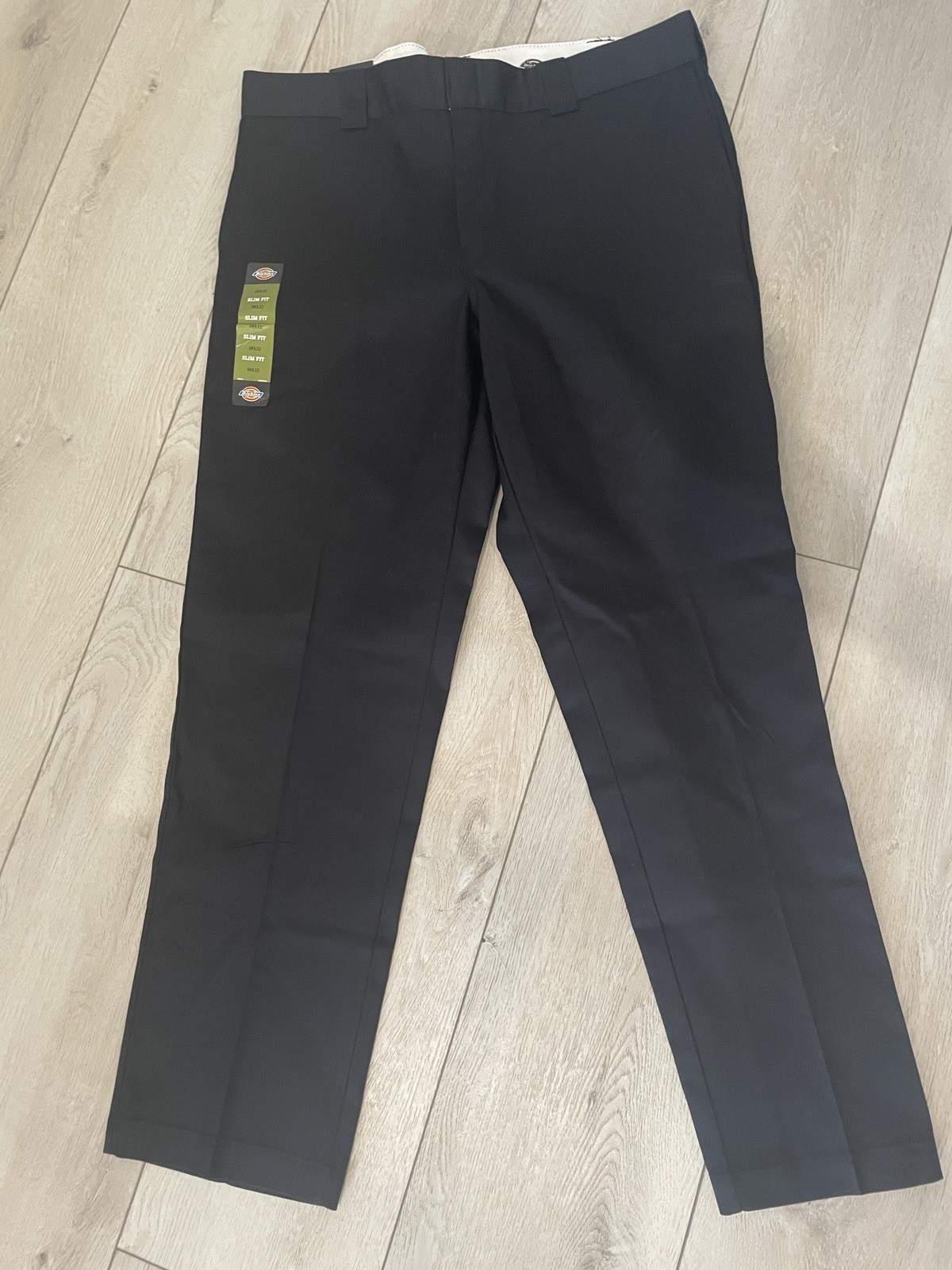 Dickies Work Trousers WP873BK Slim Fit Straight Leg Black 38 x 32 New With Tags Dickies Work Trousers WP873BK Slim Fit Straight Leg Black 38 x 32 New With Tags