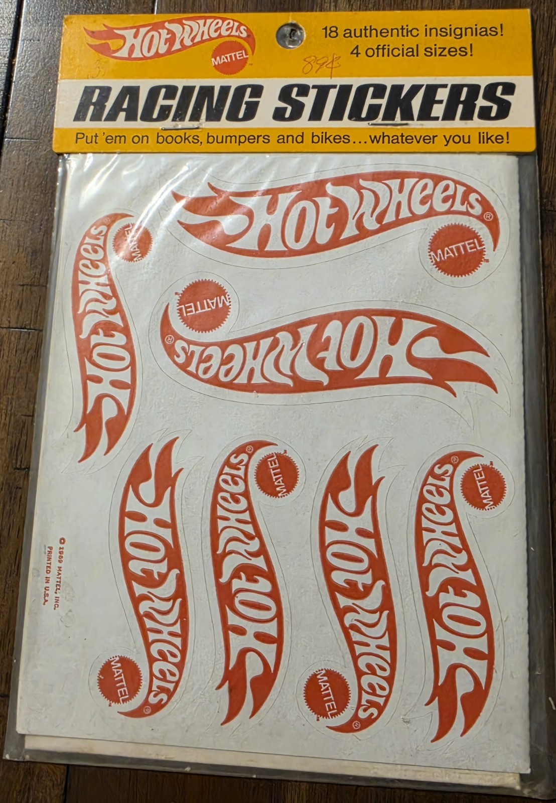 Vintage 1969 Redline Racing Stickers 6297 Mattel 18 Pack Sealed 