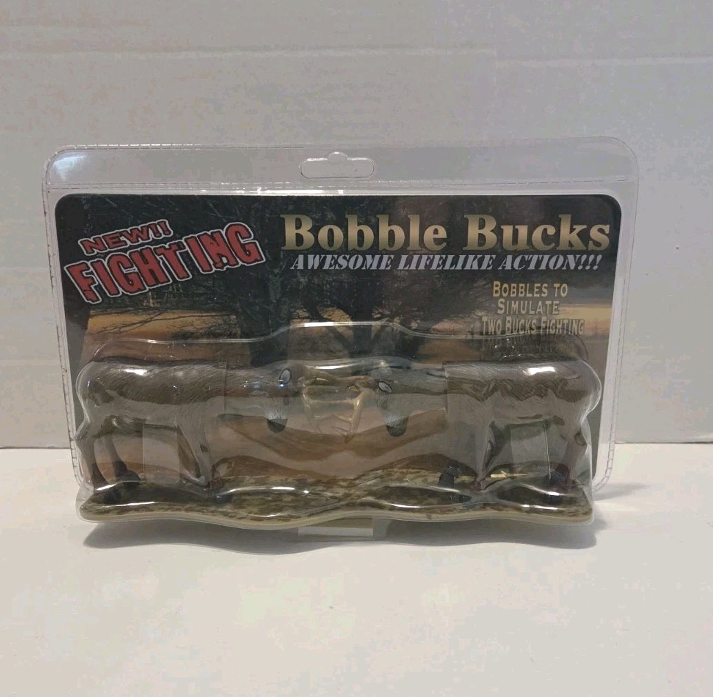 Bobble Bucks Deer Fighting Pair Awesome Lifelike Action NEW Bobble Bucks Deer Fighting Pair Awesome Lifelike Action NEW