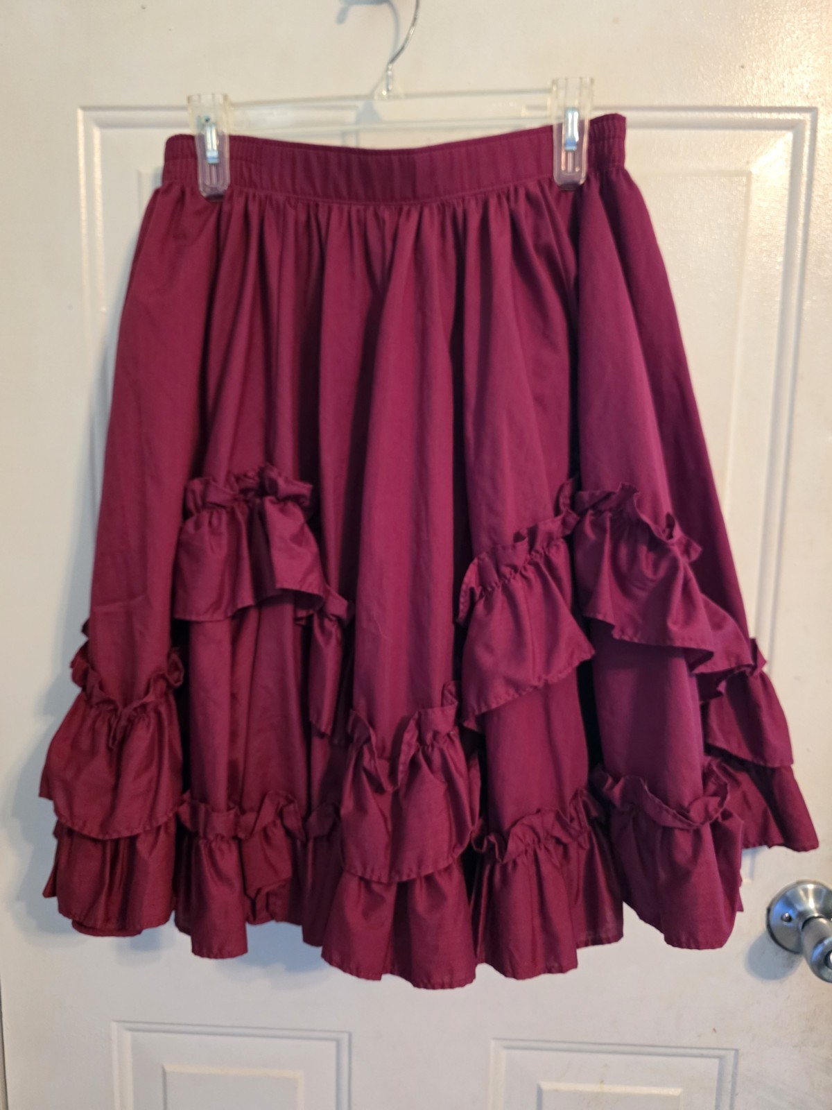 Vtg Calico Country Albuquerque Burgandy Petticoat Skirt Steampunk Renaissance L Vtg Calico Country Albuquerque Burgandy Petticoat Skirt Steampunk Renaissance L