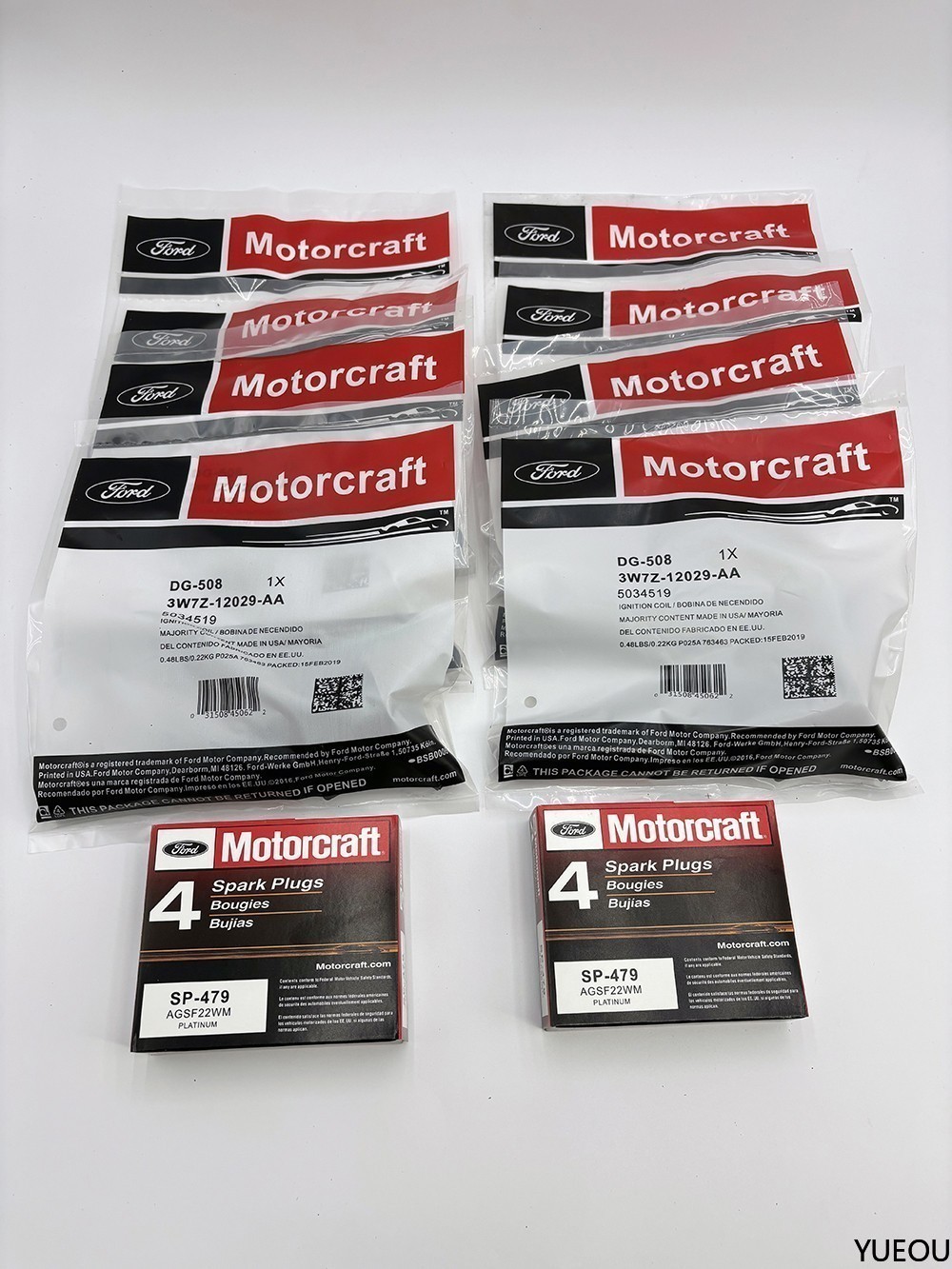 8pcs Motorcraft Ignition coil DG508 & Spark Plugs SP479 For Ford F150 4.6L 5.4L 8pcs Motorcraft Ignition coil DG508 & Spark Plugs SP479 For Ford F150 4.6L 5.4L