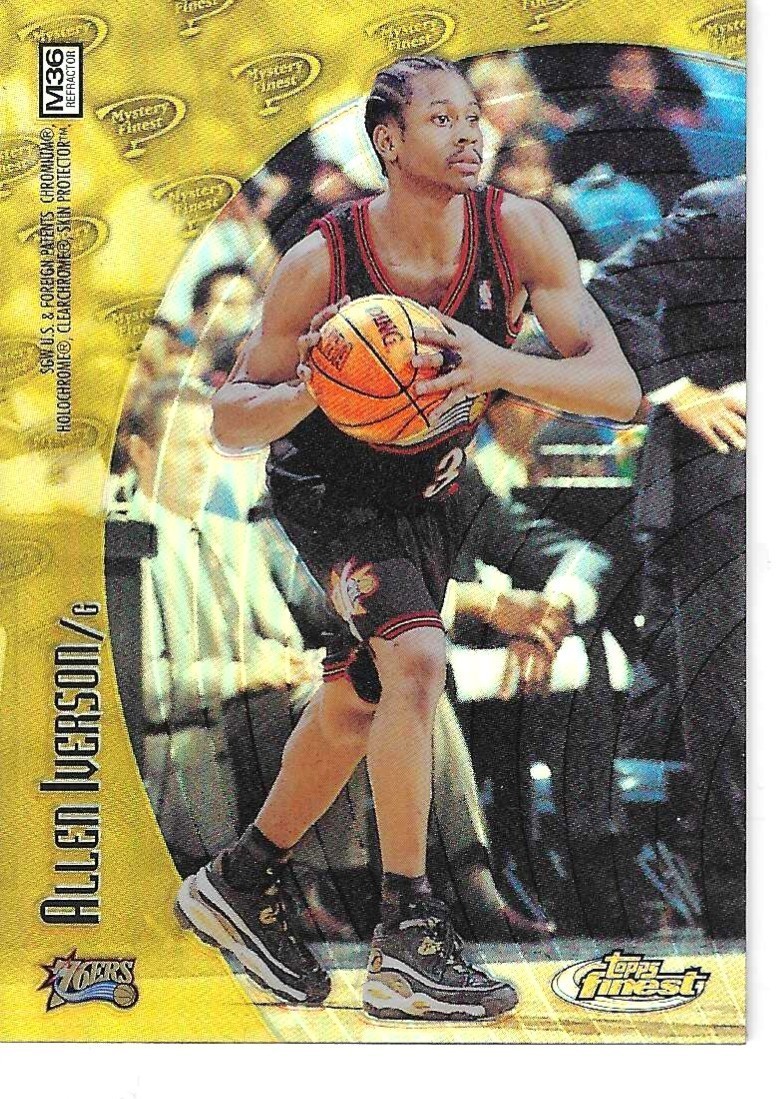 1998/99 Topps ALLEN IVERSON / MARBURY MYSTERY FINEST REFRACTOR HOLO CHROME #M36 1998/99 Topps ALLEN IVERSON / MARBURY MYSTERY FINEST REFRACTOR HOLO CHROME #M36
