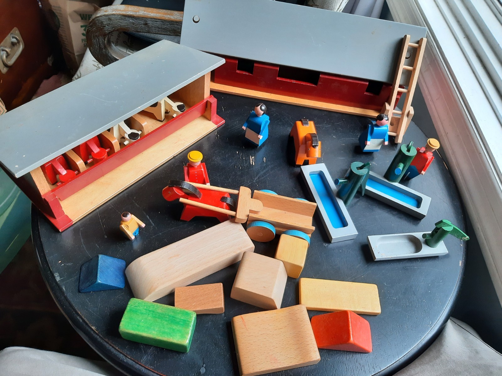 Kay Bojesen Danish Wooden Farm Set Barn Animals Wagon Figures Furniture MCM Rare Kay Bojesen Danish Wooden Farm Set Barn Animals Wagon Figures Furniture MCM Rare