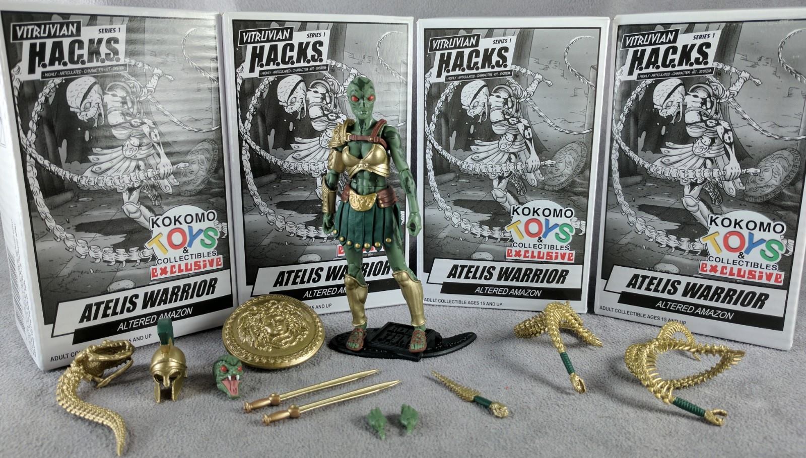 Boss Fight Vitruvian HACKS - Kokomo Toys Exclusive ATELIS WARRIOR ALTERED AMAZON
