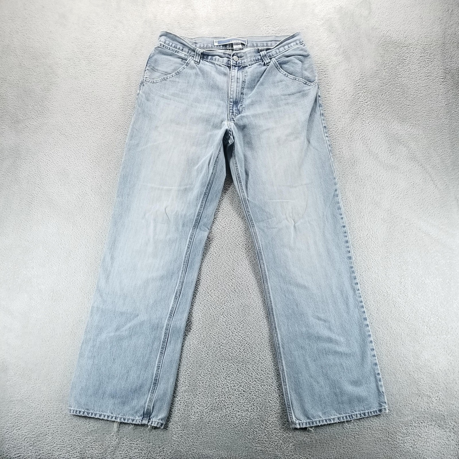VTG Gap Jeans Mens 33x34 Blue Relaxed Straight Carpenter Light Wash Workwear