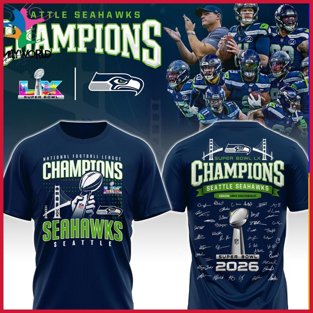 HOT - Seattle Seahawks 2026 Super Bowl LX Champions All Player Signature For Fan
