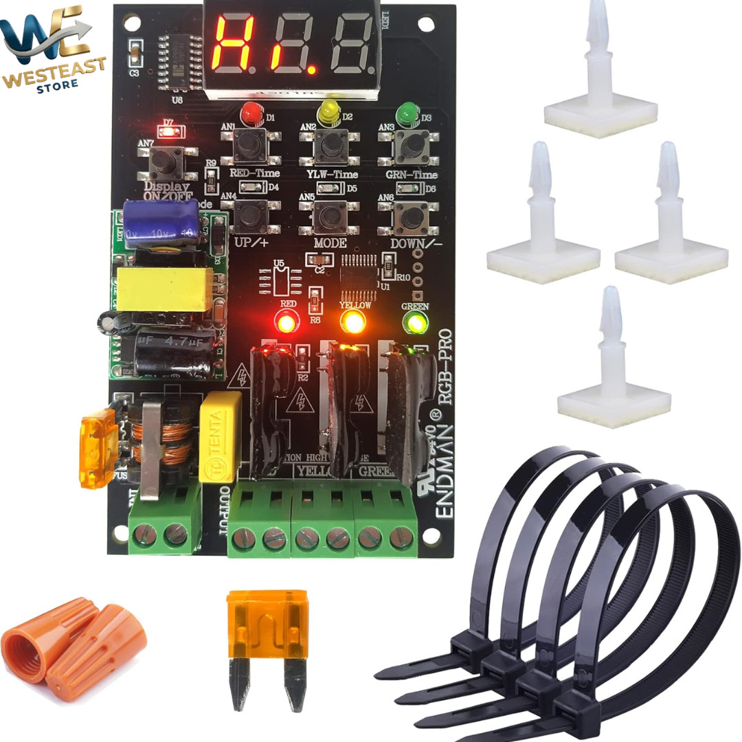 Advanced Traffic Light Sequencer - 3 Channel, LED Display Advanced Traffic Light Sequencer - 3 Channel, LED Display