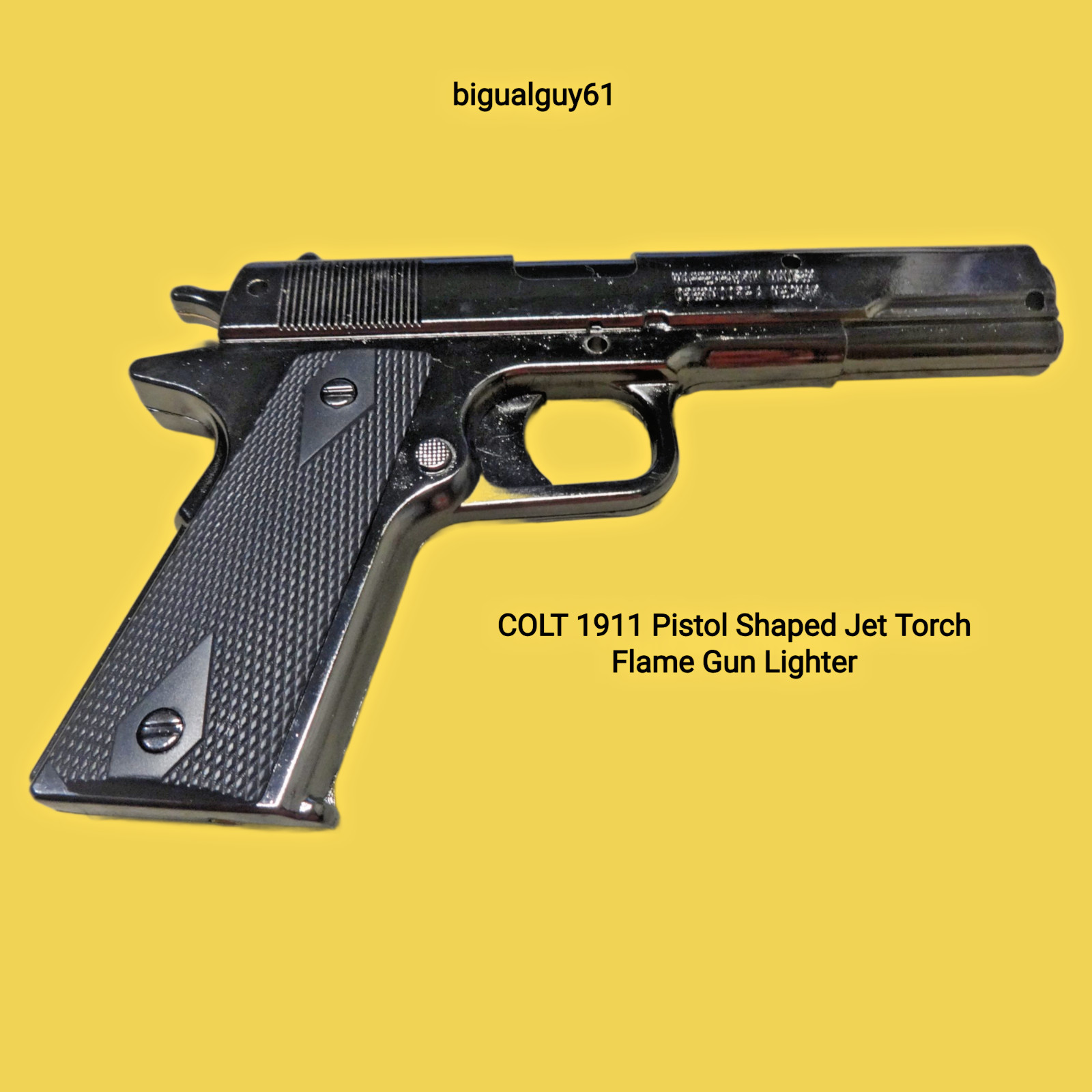 COLT 1911 Gun Shaped Jet Torch Gun Lighter Child Resistant USA Stocked and Ship COLT 1911 Gun Shaped Jet Torch Gun Lighter Child Resistant USA Stocked and Ship