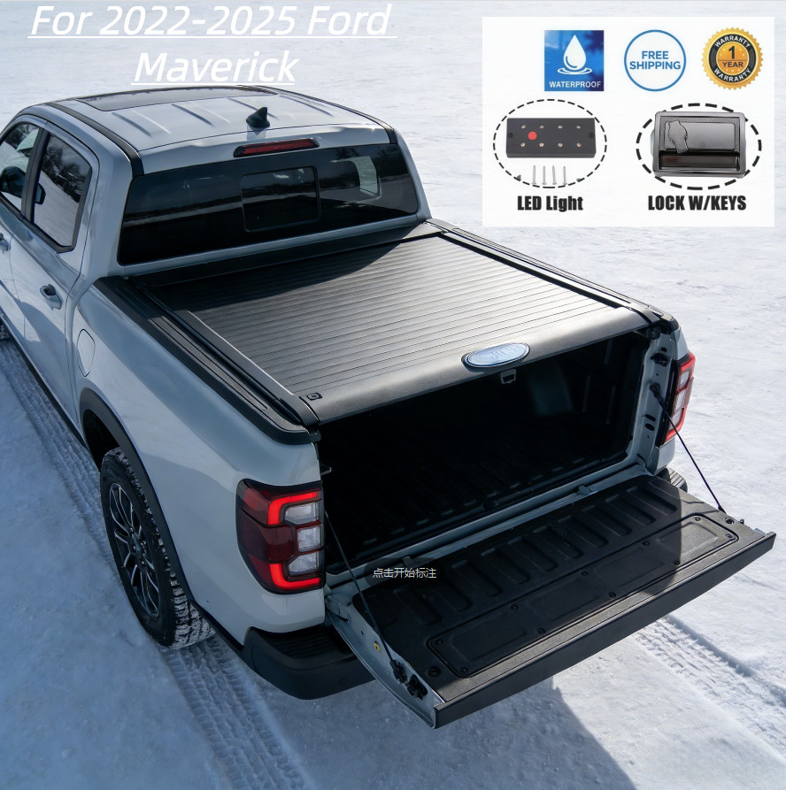 4.5/4.6FT Retractable Truck Bed Hard Tonneau Cover Fit For 2022-25 Ford Maverick