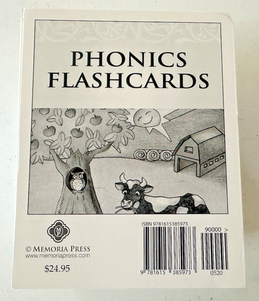 **VERY NICE** Memoria Press Phonics Flashcards---LARGE SET---COMPLETE---LIKE NEW