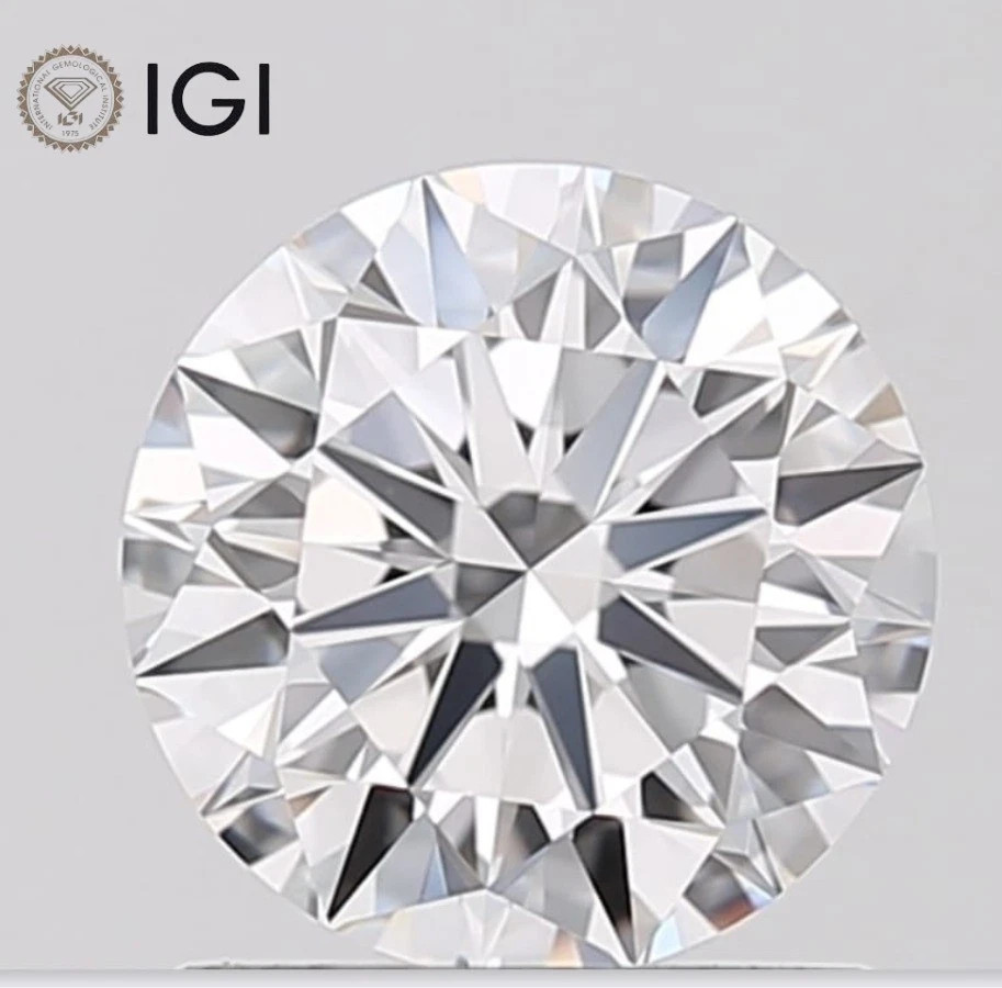 1.51 Ct Round Cut IGI Certified Lab Grown CVD Diamond E Color VVS1 Clarity Stone