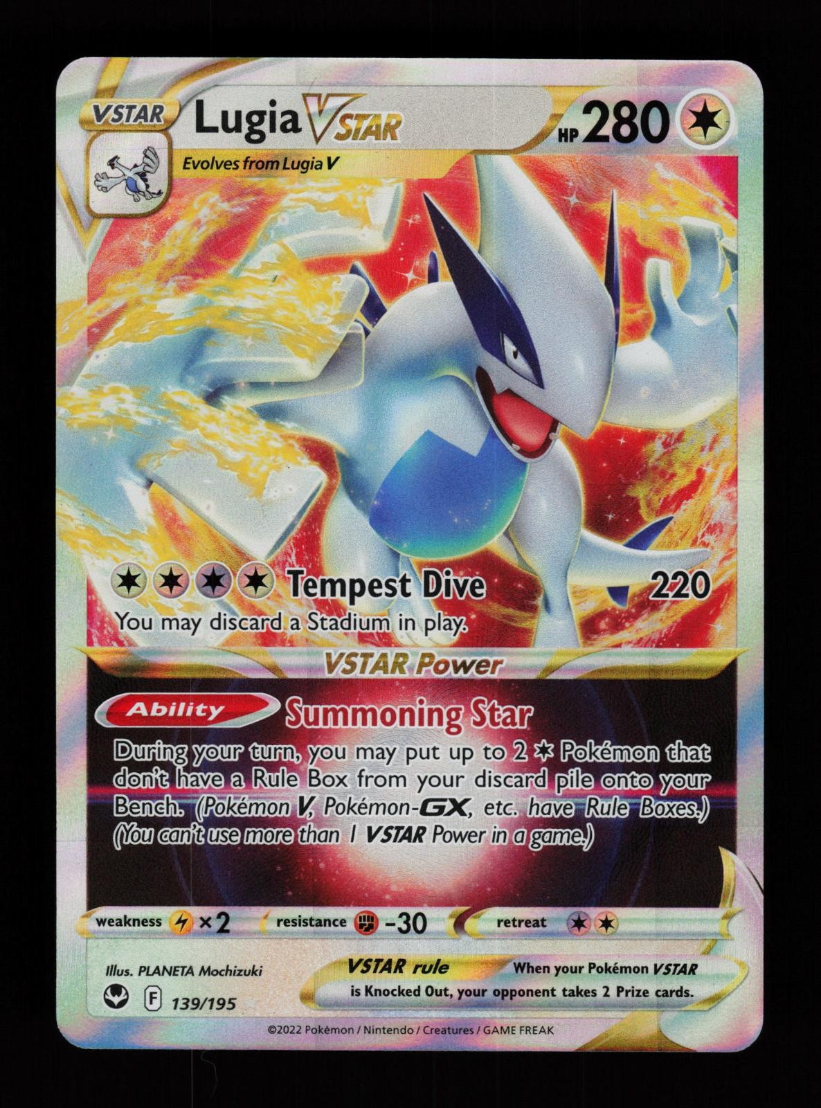 Lugia VSTAR 139/195 Holo VSTAR Rare Silver Tempest Pokemon Cards