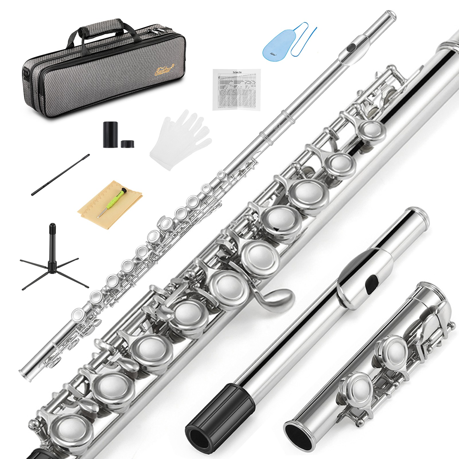 🎵 Eastar CONCERT FLUTE WITH CARRY CASE STAND FOR STUDENT SCHOOL BAND FLUTES