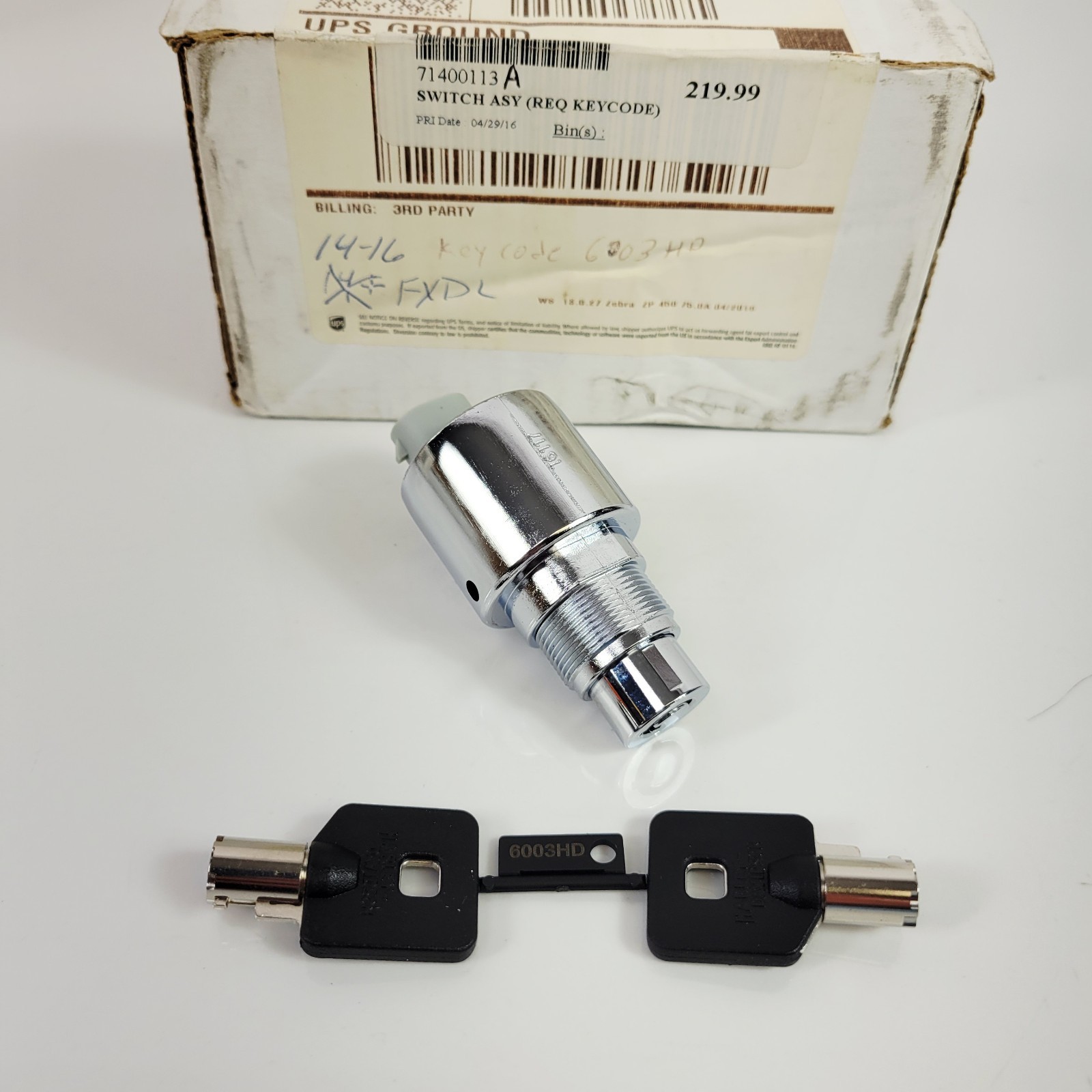 Harley-Davidson 2014-2016 Dyna Low Rider FXDL Ignition Switch Keys 71400113A