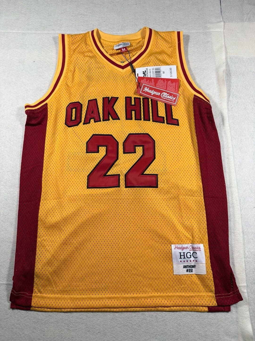 Carmelo Anthony Oak Hill Basketball Jersey Size M Headgear Classics NWT Emb