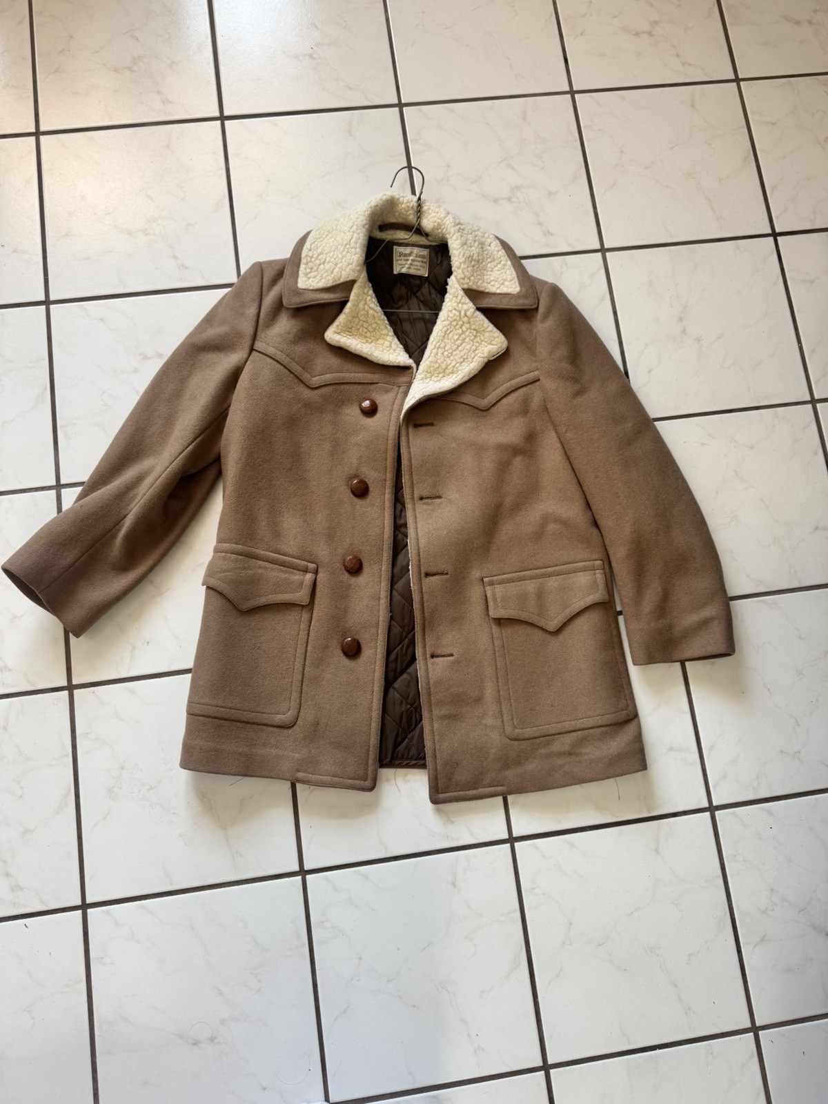 Vintage Pendleton High Grade Western Wear Wool Shearling Rancher Coat Men’s 48 Vintage Pendleton High Grade Western Wear Wool Shearling Rancher Coat Men’s 48