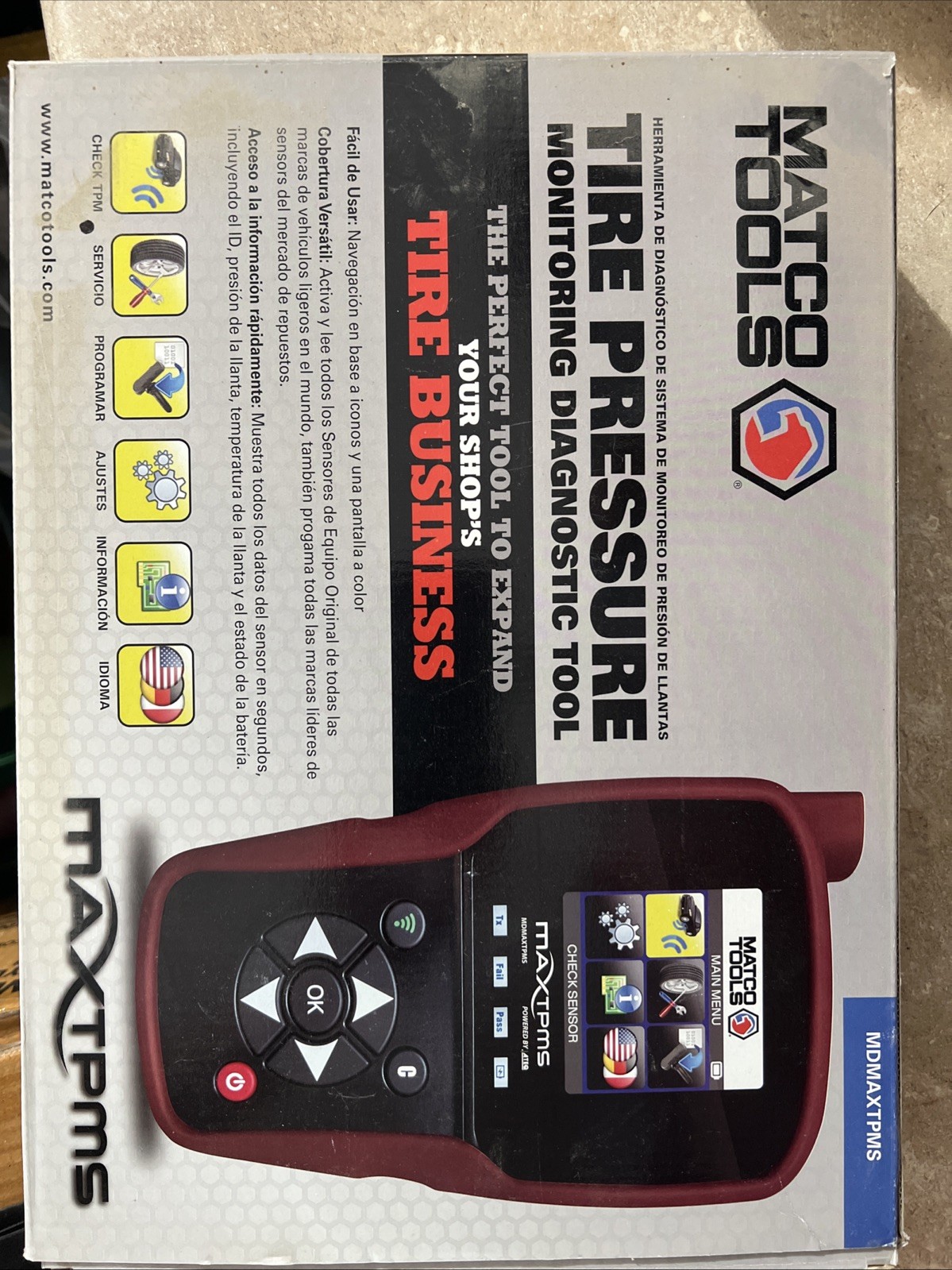 Matco Tools MDMAXTPMS Tire Pressure Diagnostic Tool Matco Tools MDMAXTPMS Tire Pressure Diagnostic Tool