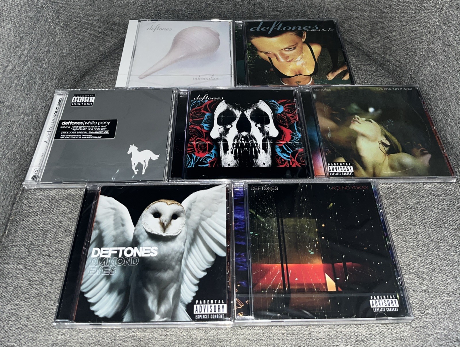 Deftones 7 CD Lot Adrenaline, Fur, Pony, Wrist, Diamond Eyes, Koi No Yokan Deftones 7 CD Lot Adrenaline, Fur, Pony, Wrist, Diamond Eyes, Koi No Yokan