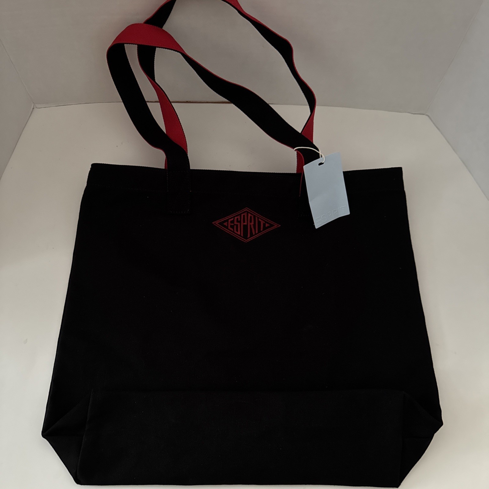 ESPRIT Vintage Throw-back 90\'s Red Black Canvas Tote NWT Authentic ESPRIT Vintage Throw-back 90\'s Red Black Canvas Tote NWT Authentic