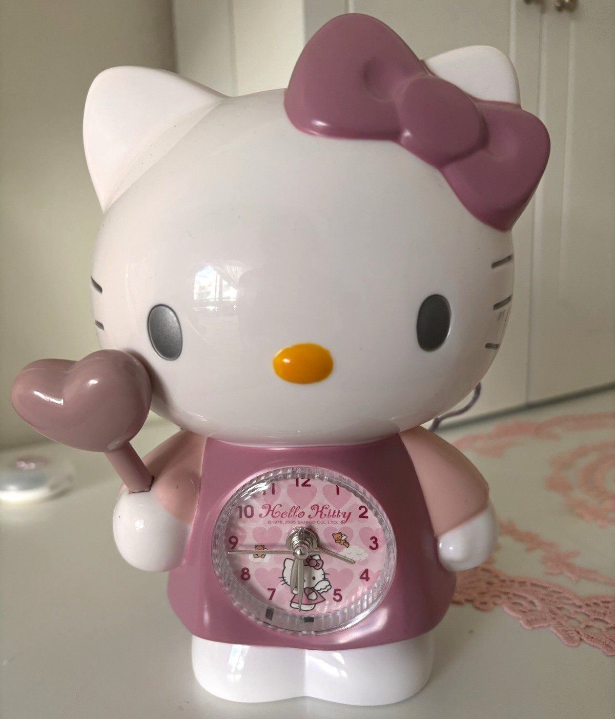 Rare Vintage Hello Kitty Angel Alarm Clock 2005