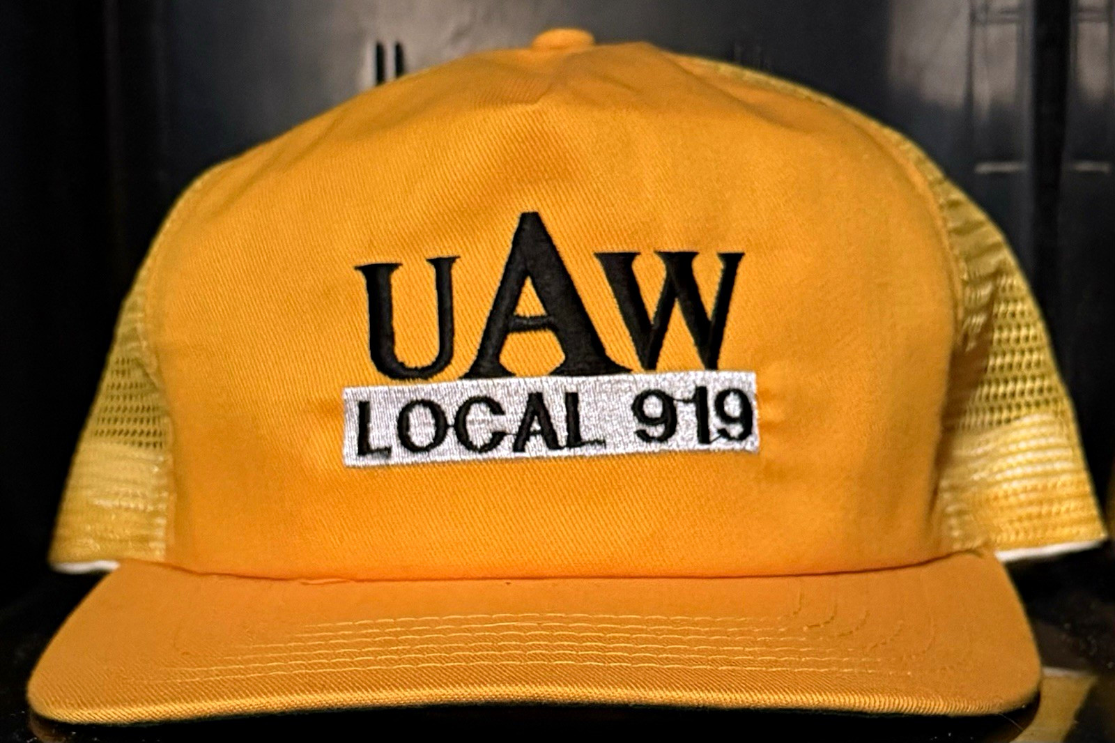 Vintage UAW Local 919 Union Trucker Hat Snapback Ford Norfolk Made USA Vintage UAW Local 919 Union Trucker Hat Snapback Ford Norfolk Made USA