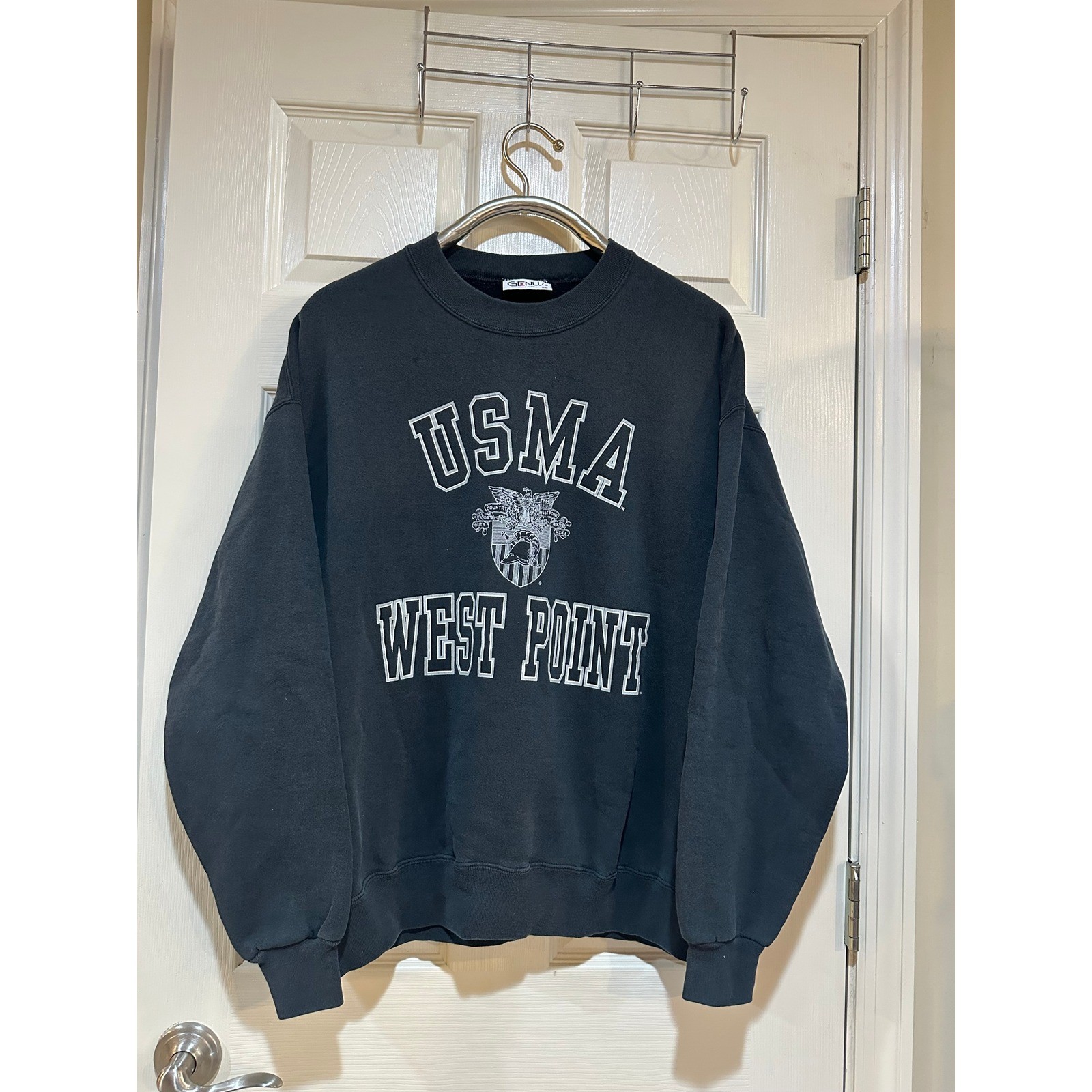 Vintage Genus USMA West Point Crewneck Sweatshirt Black XL Made in USA Pullover Vintage Genus USMA West Point Crewneck Sweatshirt Black XL Made in USA Pullover