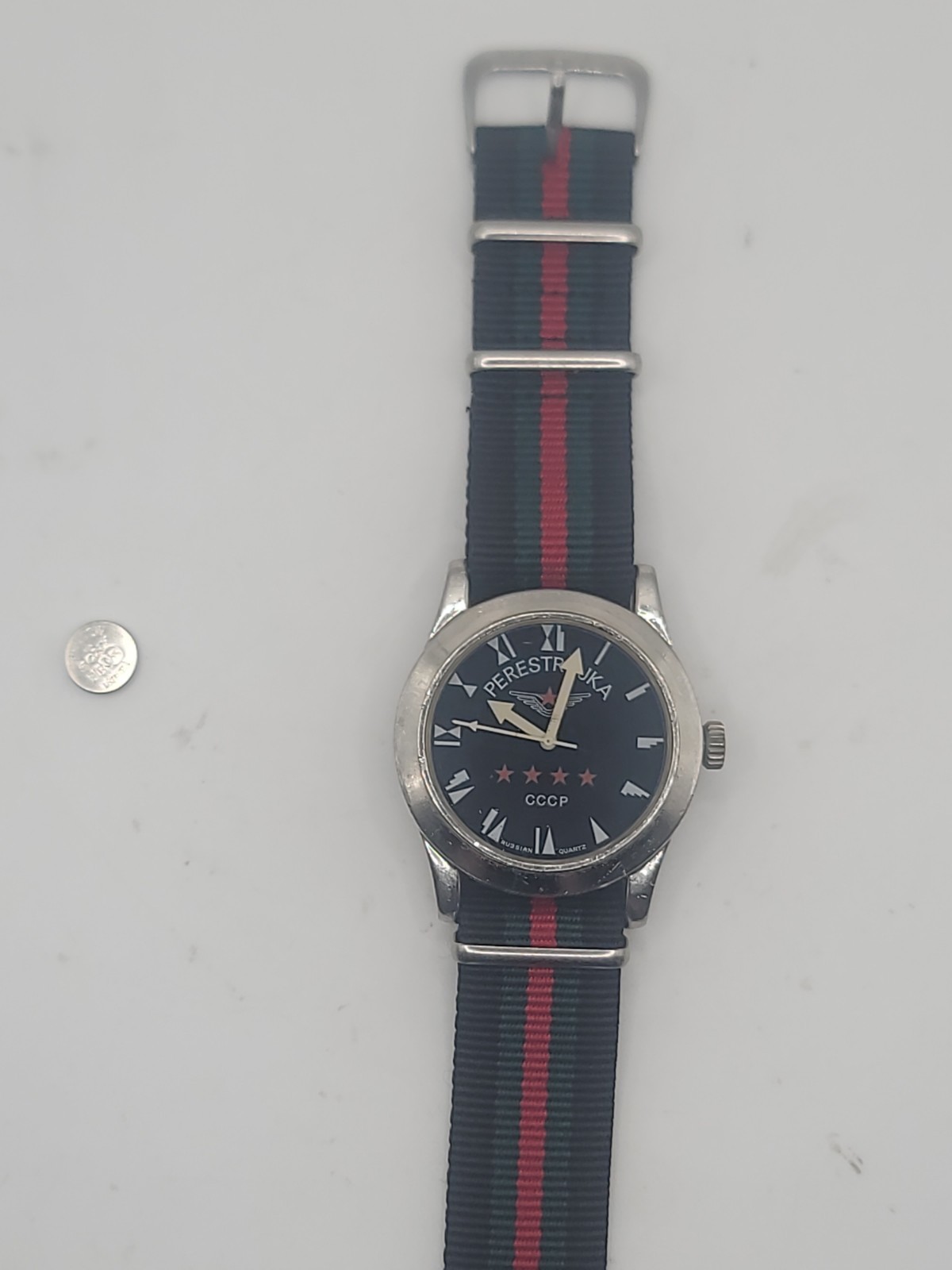 RARE Vintage MEN Watch PERESTROJKA RUSSIAN  CCCR CAL  L2356 New Strap