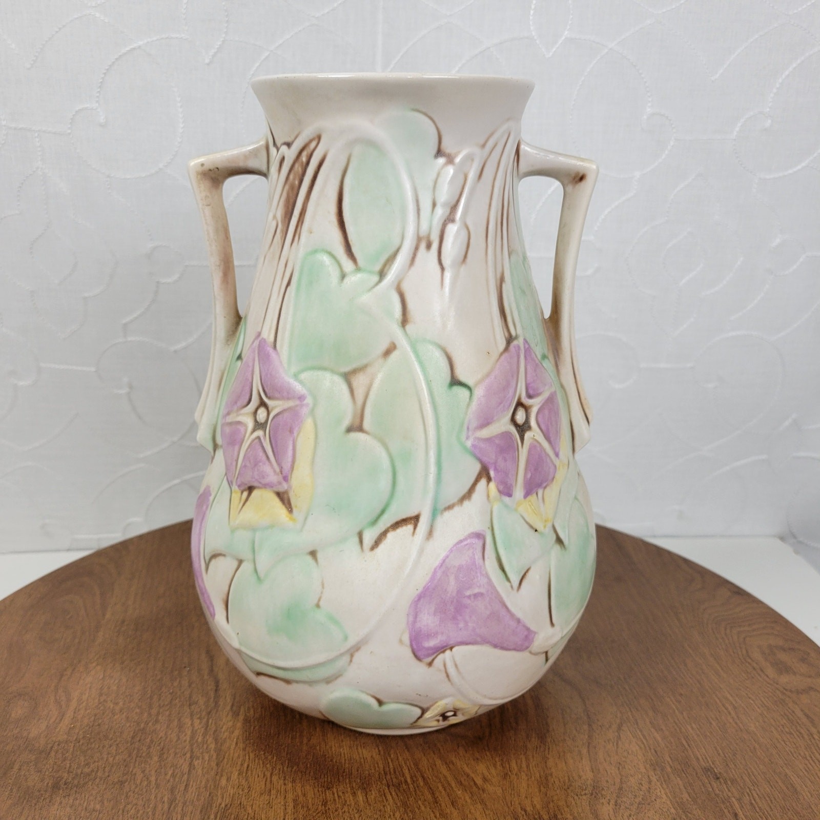 VTG Roseville Pottery Morning Glory Vase 10.5