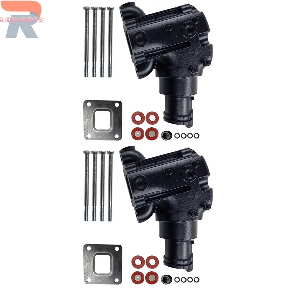 Pair Exhaust Manifold Riser 864591T02 Dry Joint 4.3 5.0 5.7 For Mercruiser v6v8