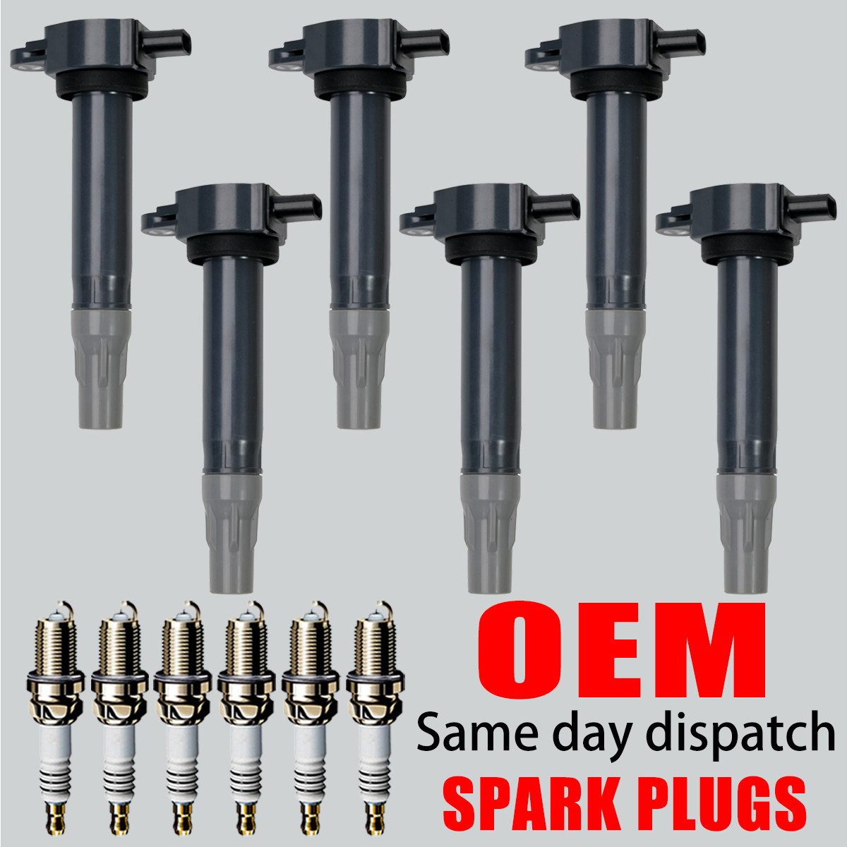 6X OEM Ignition Coil & 6X Iridium Spark Plugs For Dodge Chrysler 3.5L 4.0L UF502