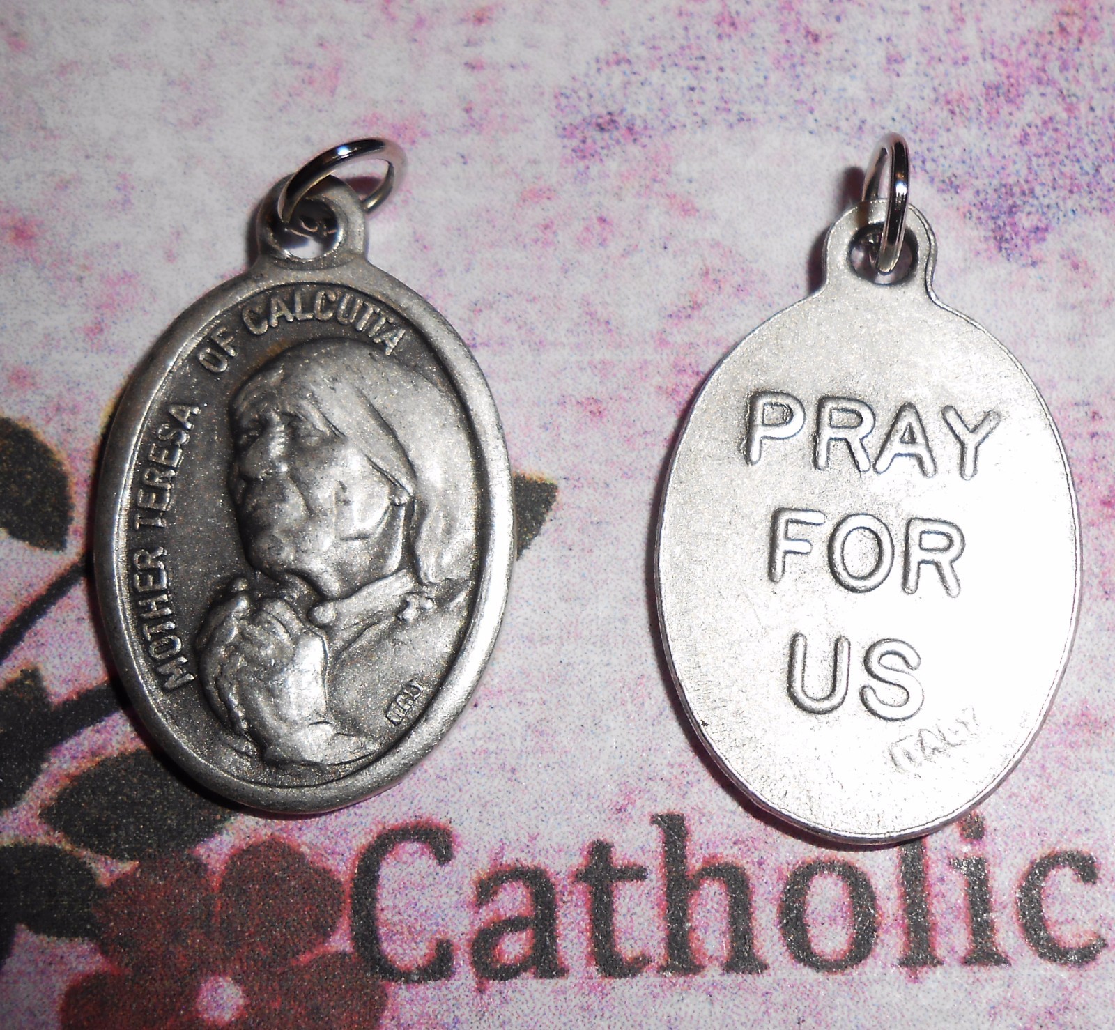 St. Saint Mother Teresa of Calcutta - Pray for Us - Silver-tone OX 1 St. Saint Mother Teresa of Calcutta - Pray for Us - Silver-tone OX 1