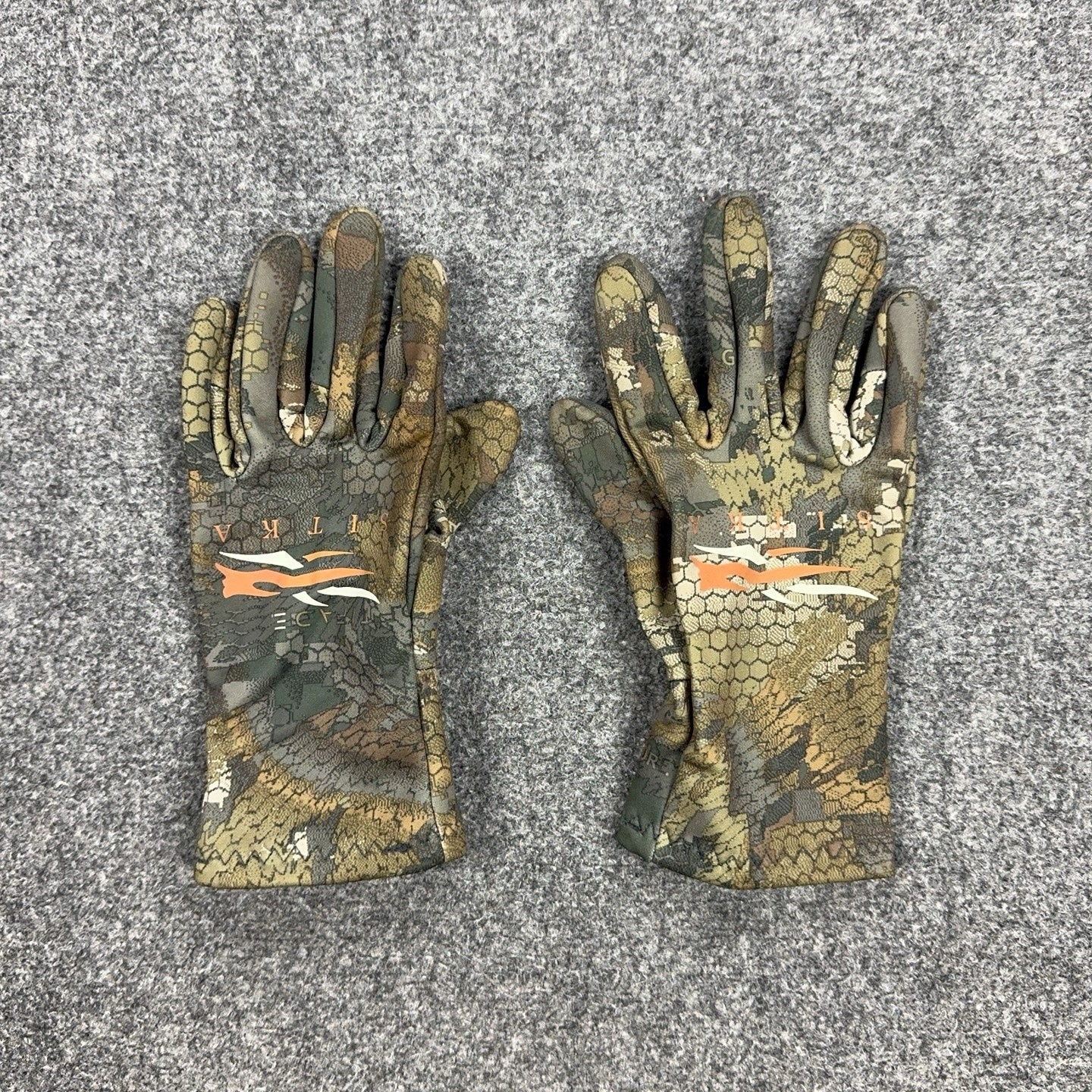Sitka Gradient Gloves Mens L Waterfowl Marsh Camo Full Finger Lined Hunting