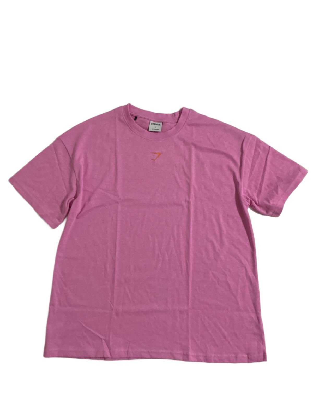 Gymshark Power Oversized T-Shirt Mens L Pink Orange Logo Gym Tee New in Bag