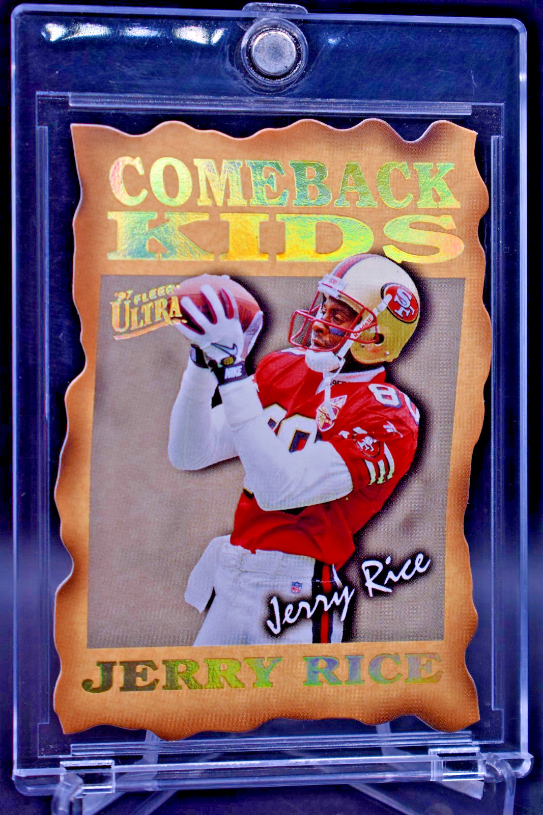 JERRY RICE ULTRA COMEBACK DIE CUT RARE INSERT SP GOAT JERRY RICE ULTRA COMEBACK DIE CUT RARE INSERT SP GOAT