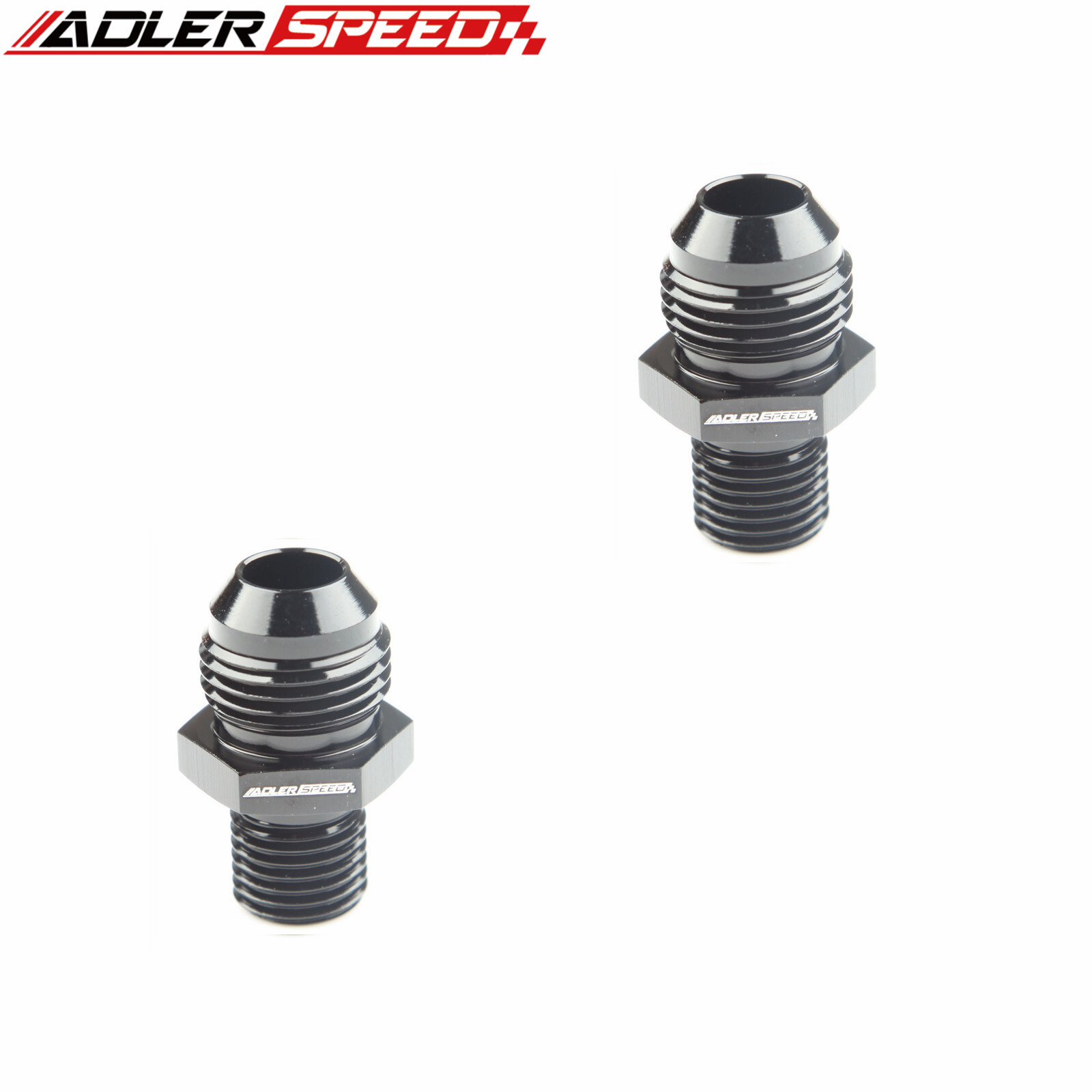 ADLERSPEED 2PCS AN8 AN8 Male To M14x1.5mm Metric Straight Fitting Adapter Black ADLERSPEED 2PCS AN8 AN8 Male To M14x1.5mm Metric Straight Fitting Adapter Black