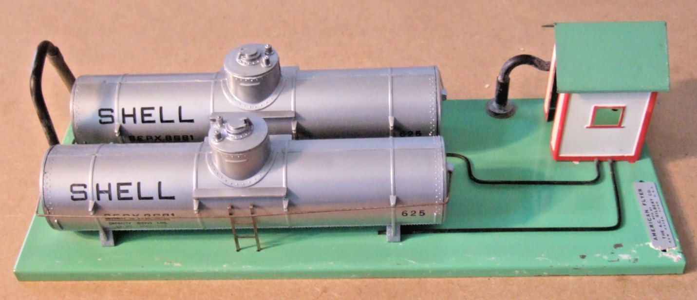 VINTAGE AMERICAN FLYER 768 SHELL OIL SUPPLY DEPOT S GAUGE SEPX 8681  CLEAN TANKS