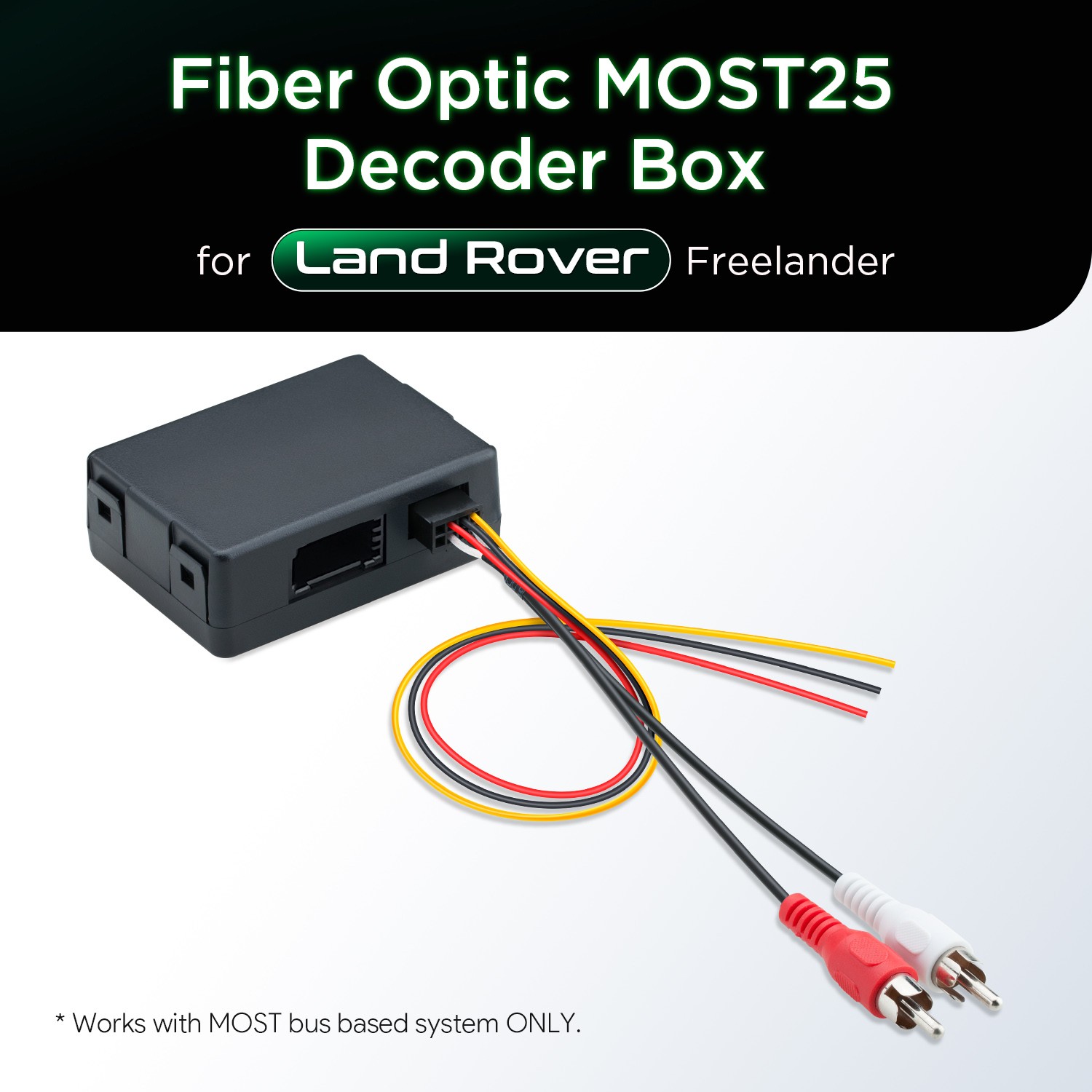 Car Fiber Optic Audio Decoder Interface Box Harness for Land Rover Stereo Radio