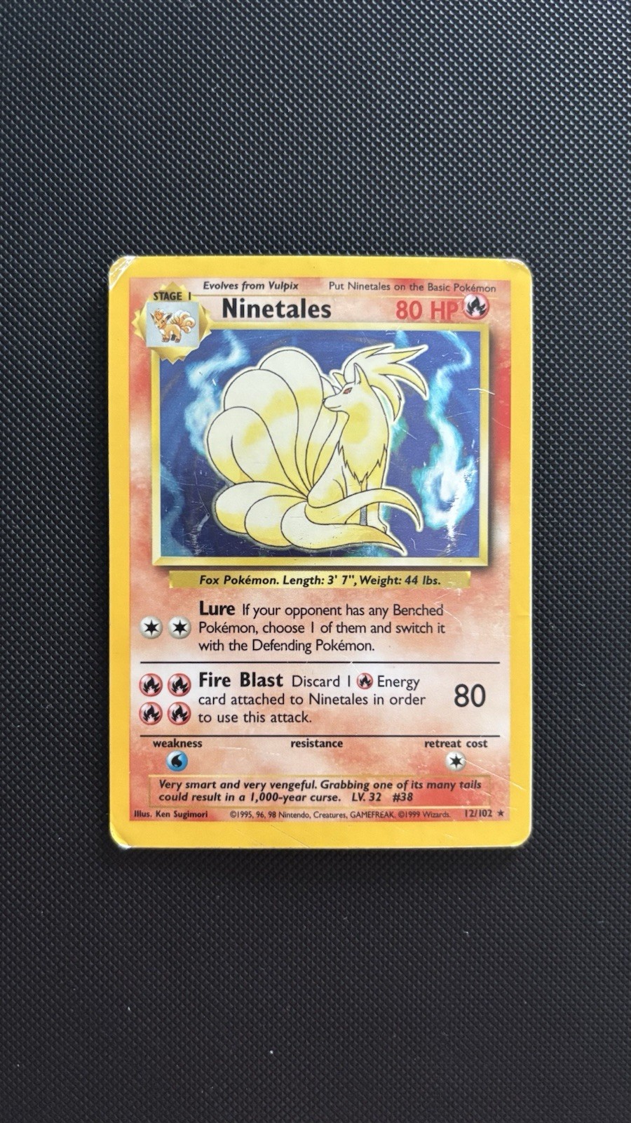 Ninetales 12/102 Holo Pokemon Base Set - HP Ninetales 12/102 Holo Pokemon Base Set - HP