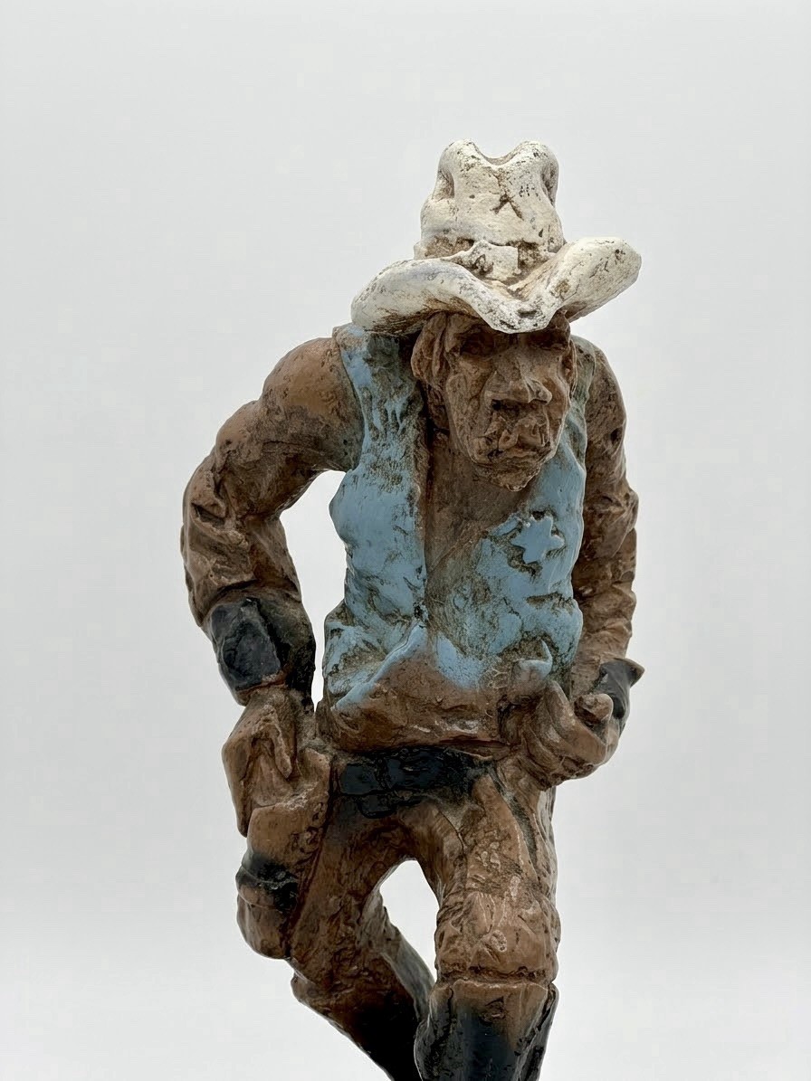 Vintage 1981 Austin Productions Sculpture David Bardos Cowboy Prospector Sheriff
