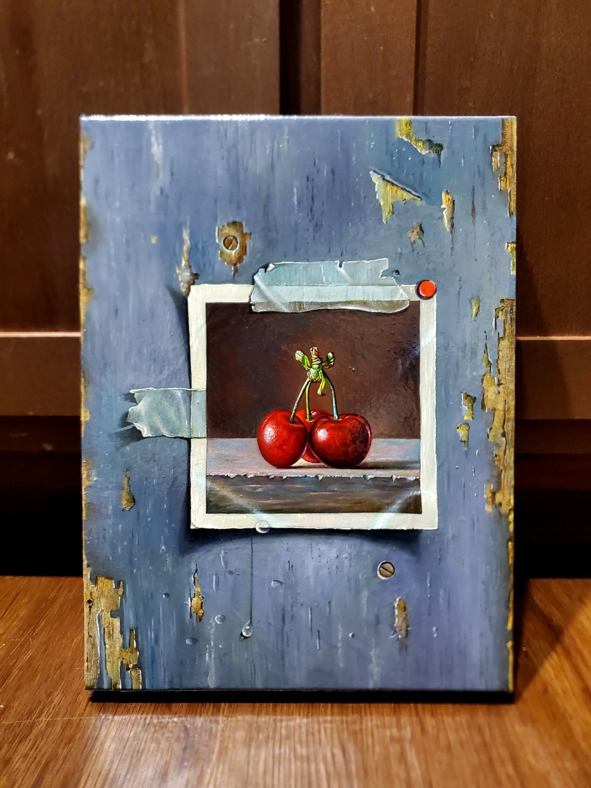 Original Oil Painting on Canvas. Still Life, Cherries 🍒 