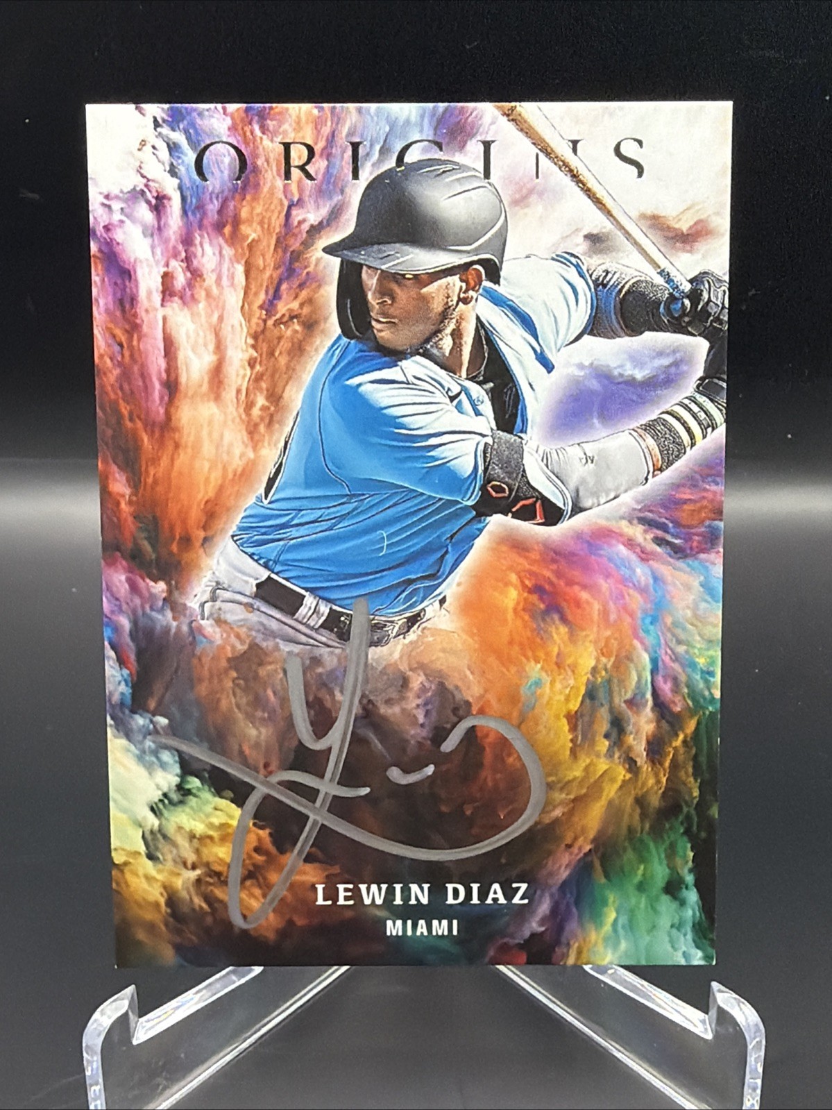 2021 Panini Chronicles - Origins Signatures Lewin Diaz #OS-LD Silver Ink (AU,... 2021 Panini Chronicles - Origins Signatures Lewin Diaz #OS-LD Silver Ink (AU,...