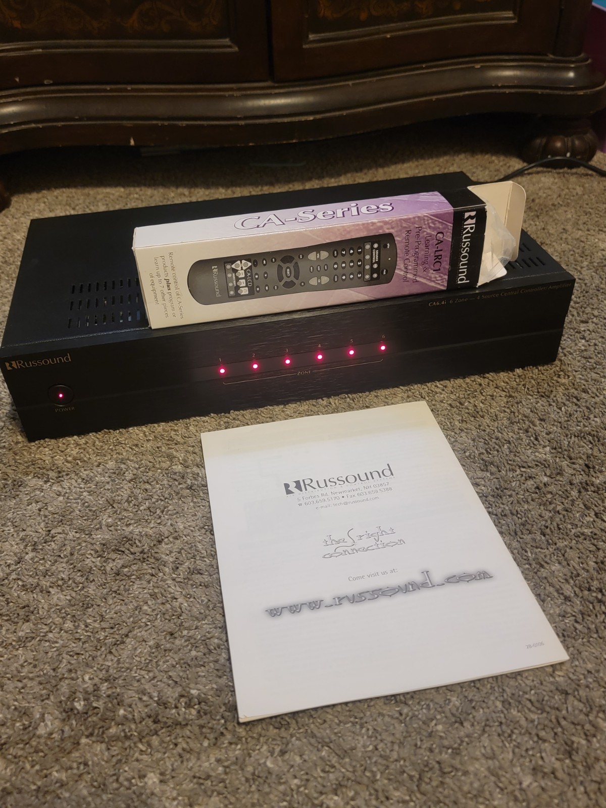 Russound CA6.4i 6 Zone - 4 Source Central Controller/Amplifier w/remote Russound CA6.4i 6 Zone - 4 Source Central Controller/Amplifier w/remote