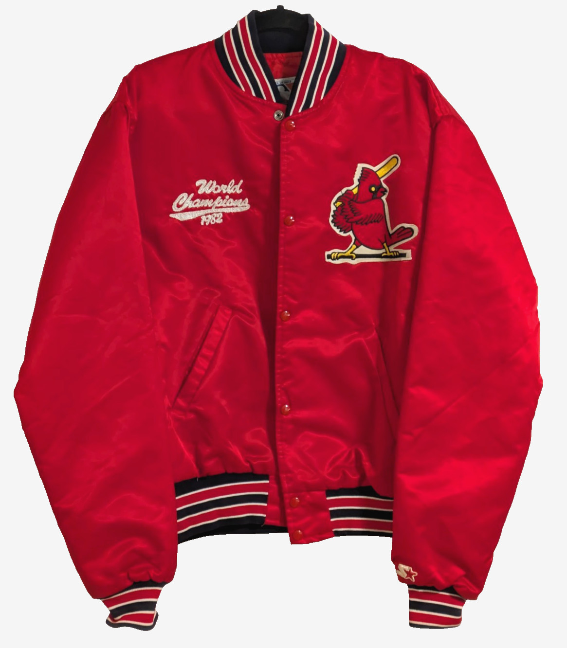 RARE Vtg Starter x Budweiser St. Louis Cardinals 1982 World Champions Jacket XL