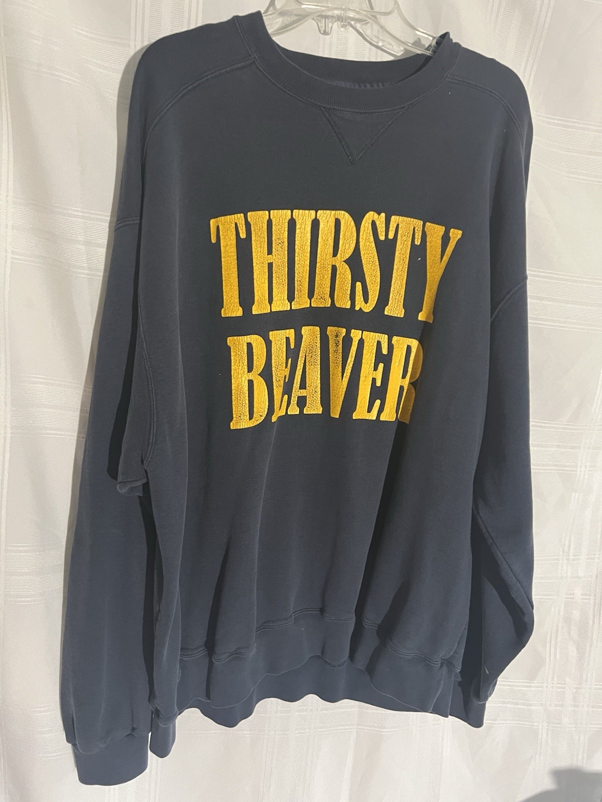 Vintage 90S Russell Athletic High Cotton Thirsty Beaver Security Crewneck Sweat Vintage 90S Russell Athletic High Cotton Thirsty Beaver Security Crewneck Sweat