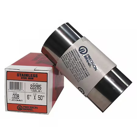 Precision Brand 22320 Shim Stock, Roll, Cold 302 Ss, 0.0100 In Precision Brand 22320 Shim Stock, Roll, Cold 302 Ss, 0.0100 In