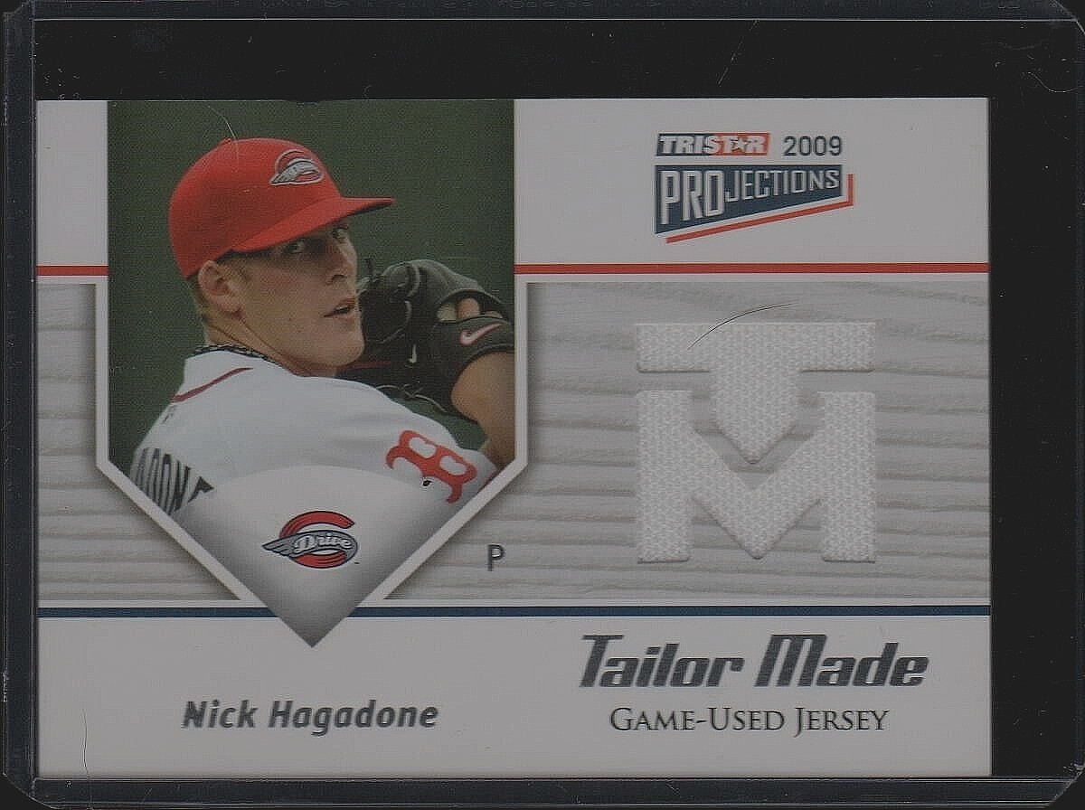 Nick Hagadone 2009 TriStar Projections Tailor Made Game-Used Jersey 090/144 Nick Hagadone 2009 TriStar Projections Tailor Made Game-Used Jersey 090/144