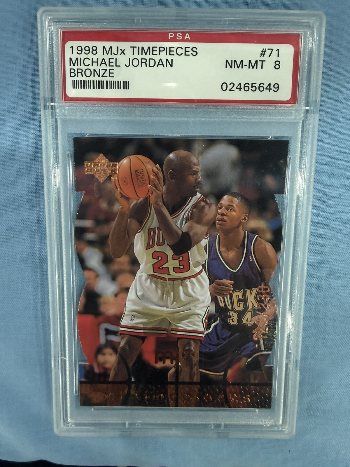1998 Upper Deck MJX Michael Jordan #71 Timepieces Bronze #123/230 JERSEY MATCH 1998 Upper Deck MJX Michael Jordan #71 Timepieces Bronze #123/230 JERSEY MATCH