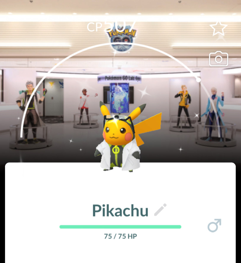 Shiny Professor Willow's Assistant Pikachu - GO Lab Background Shiny Professor Willow's Assistant Pikachu - GO Lab Background