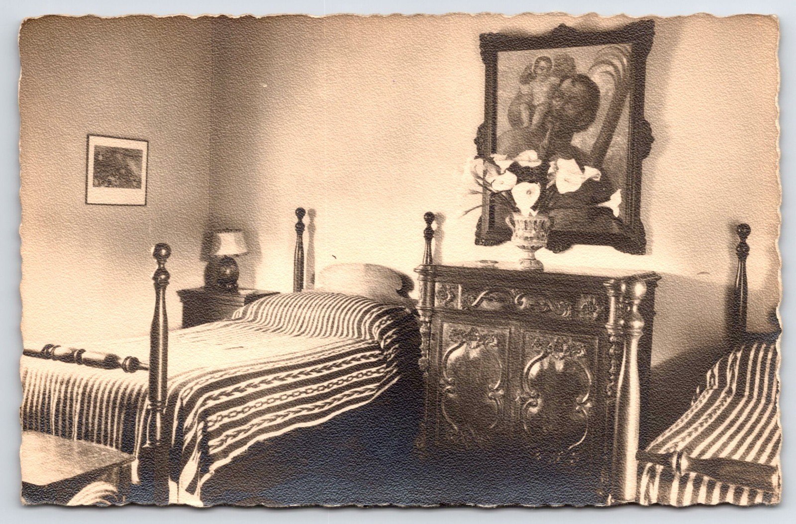 Antique Guatemala Foto Biener Postcard Colonial Bedroom Interior RPPC