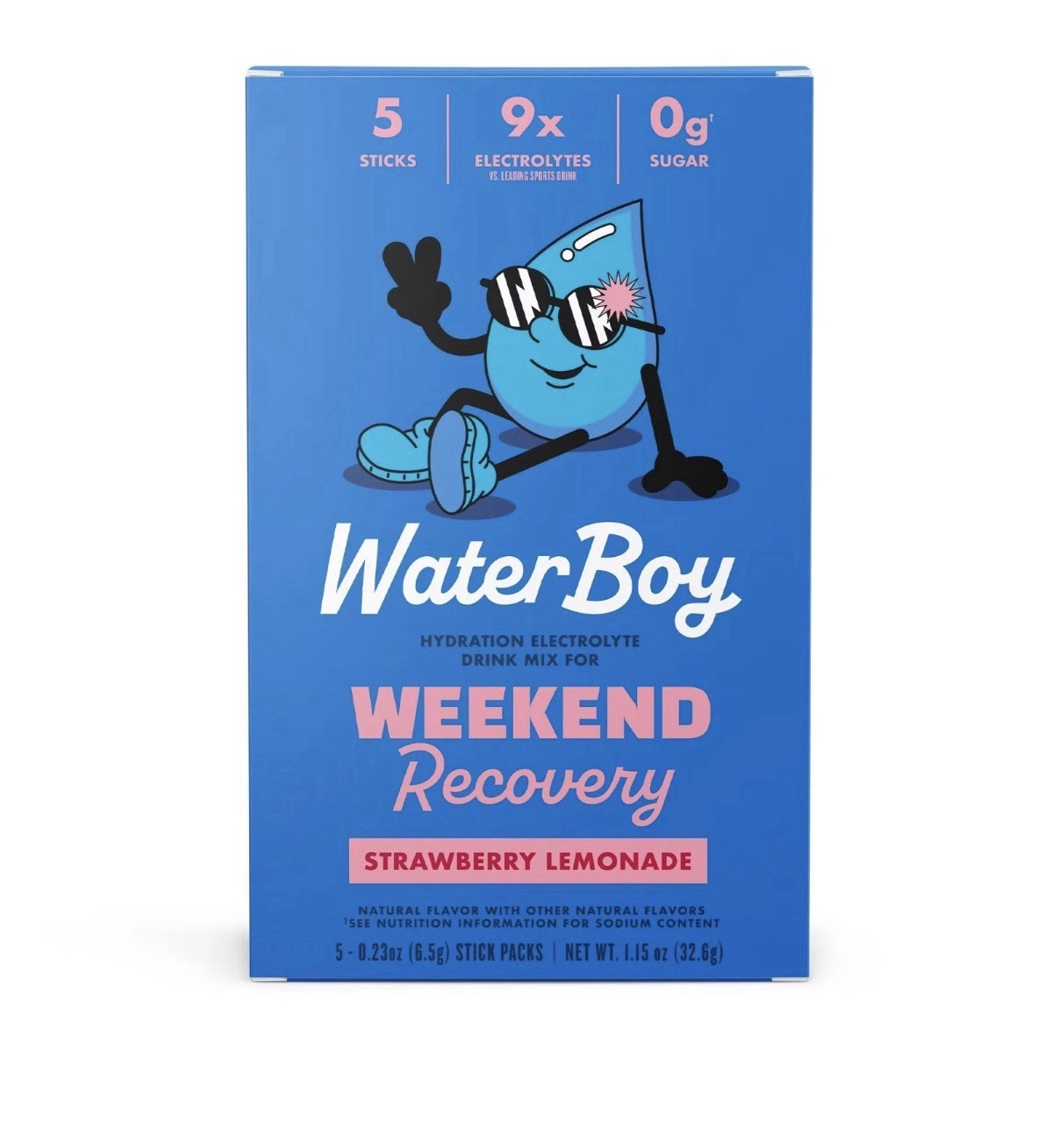 Waterboy Hydration Powder Strawberry Lemonade 5 Count Waterboy Hydration Powder Strawberry Lemonade 5 Count